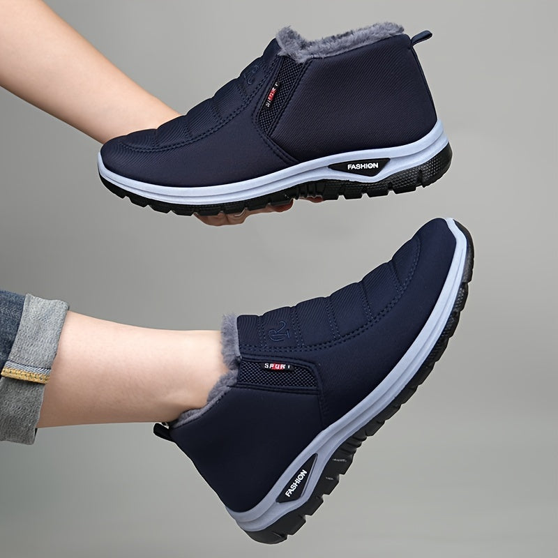 Buty Zimowe Damskie Botki Ocieplane Wsuwane Z Suwakiem