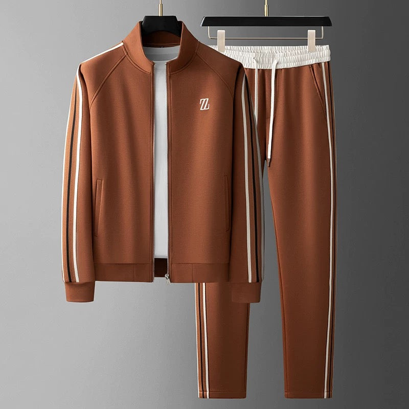 Dres Męski Dwuczęściowy W Paski Bluza I Spodnie