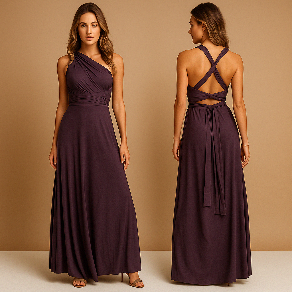 Elegancka Sukienka maxi damska halter z rozcięciem