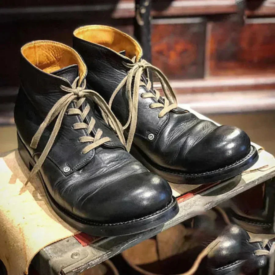 Buty Męskie Zimowe Botki Sznurowane | Eleganckie Na Co Dzień