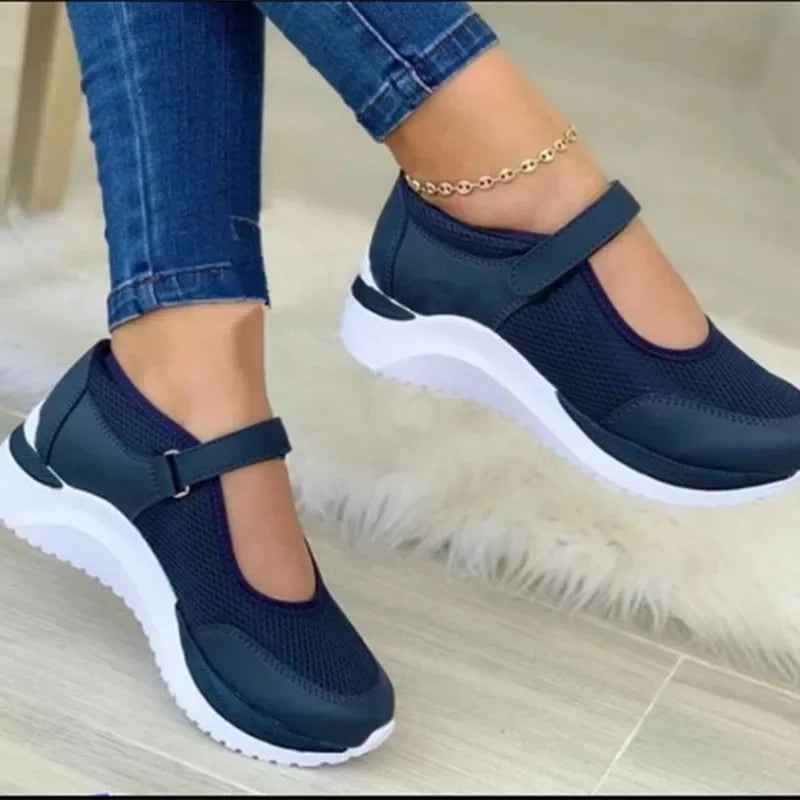 Buty sportowe ortopedyczne damskie na rzep