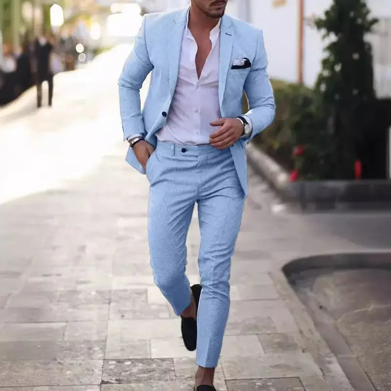 Garnitur męski dwuczęściowy slim fit