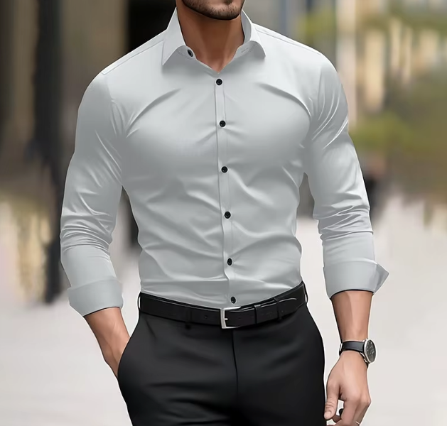Koszula męska elegancka slim fit z długim rękawem