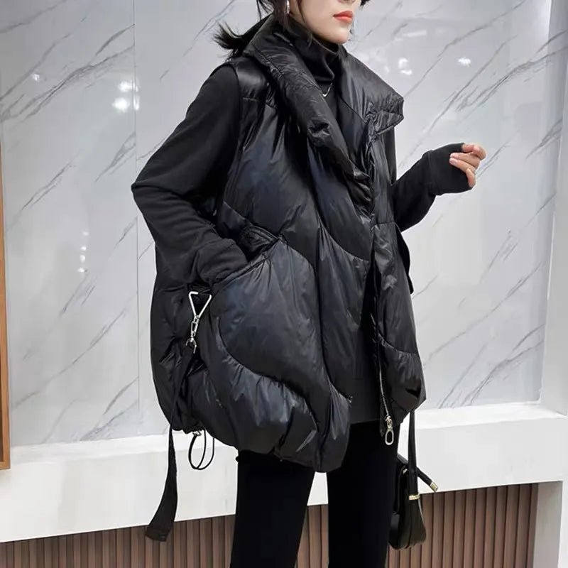 Ciepła pikowana kamizelka oversize damska - Noelle Lifestyle