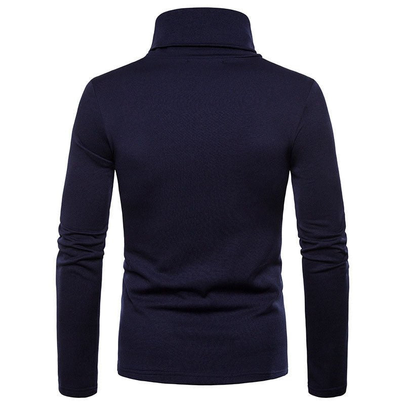 Dopasowany golf basic męski z długim rękawem - Stefan Front