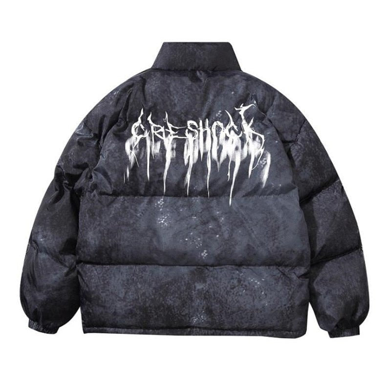 Dwustronna zimowa kurtka puchowa streetwear męska - Silas Angle