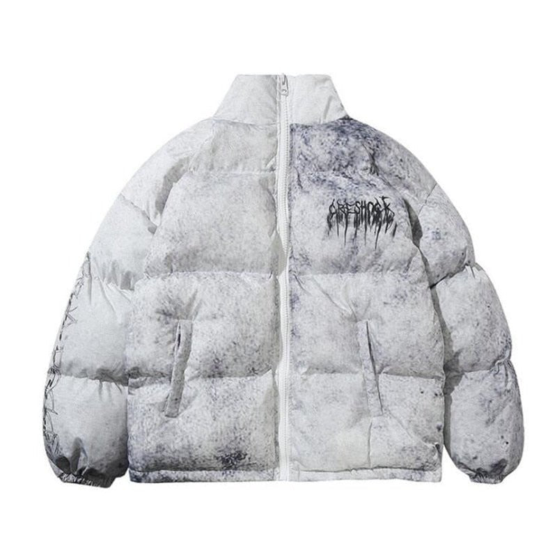 Dwustronna zimowa kurtka puchowa streetwear męska - Silas Back
