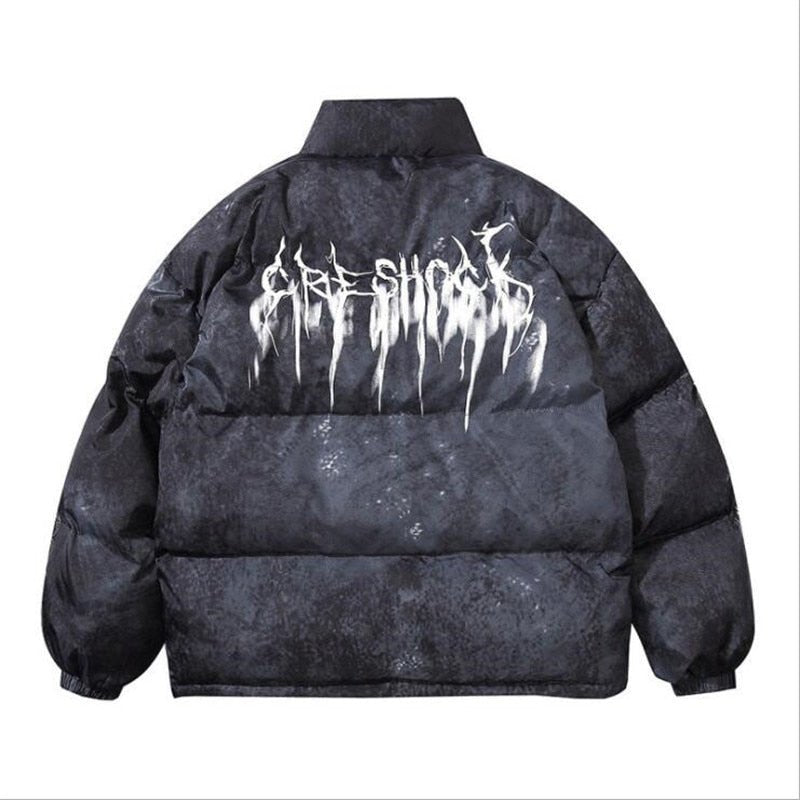 Dwustronna zimowa kurtka puchowa streetwear męska - Silas Detail