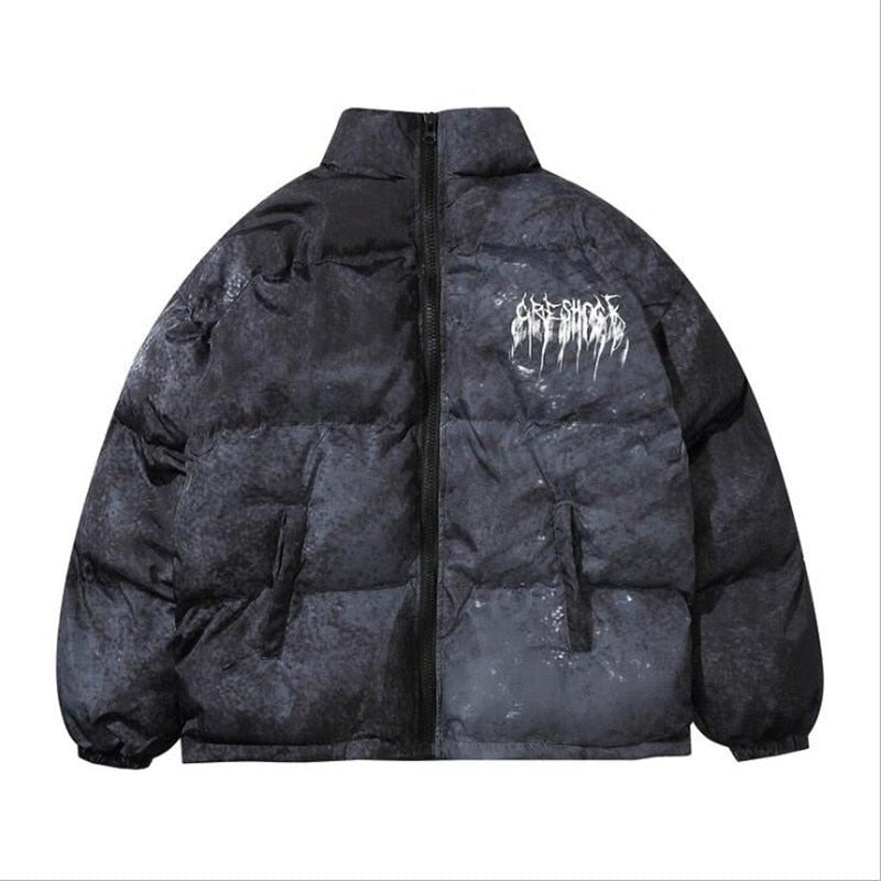 Dwustronna zimowa kurtka puchowa streetwear męska - Silas Side