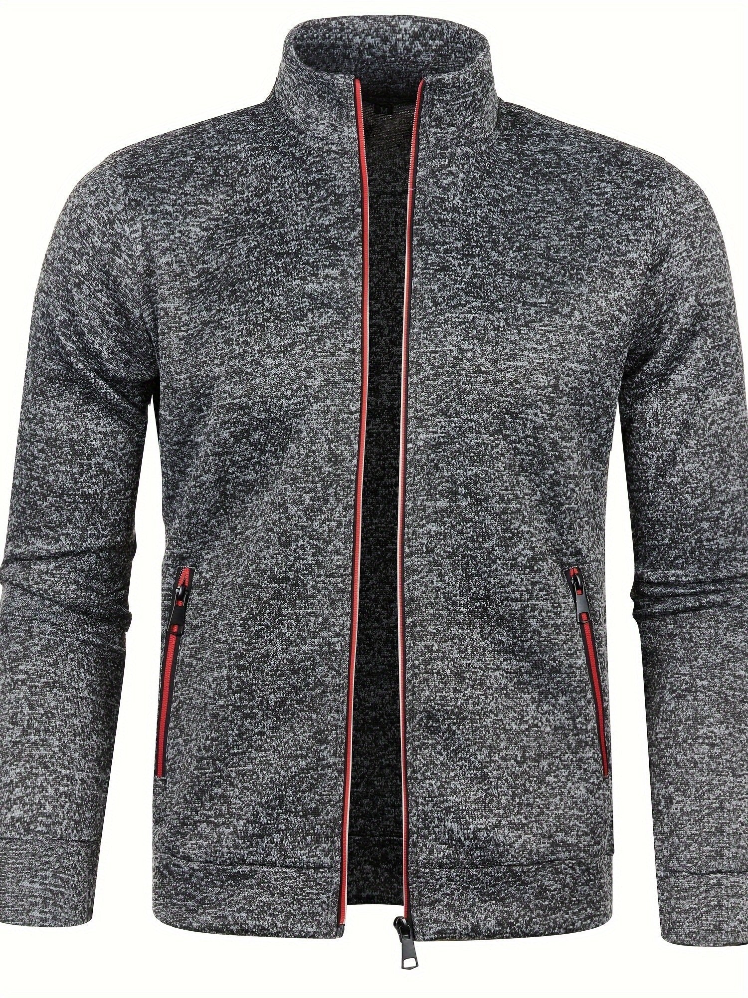 Elegancka bluza zimowa męska ze stójką i zamkiem - Kurt Close Up