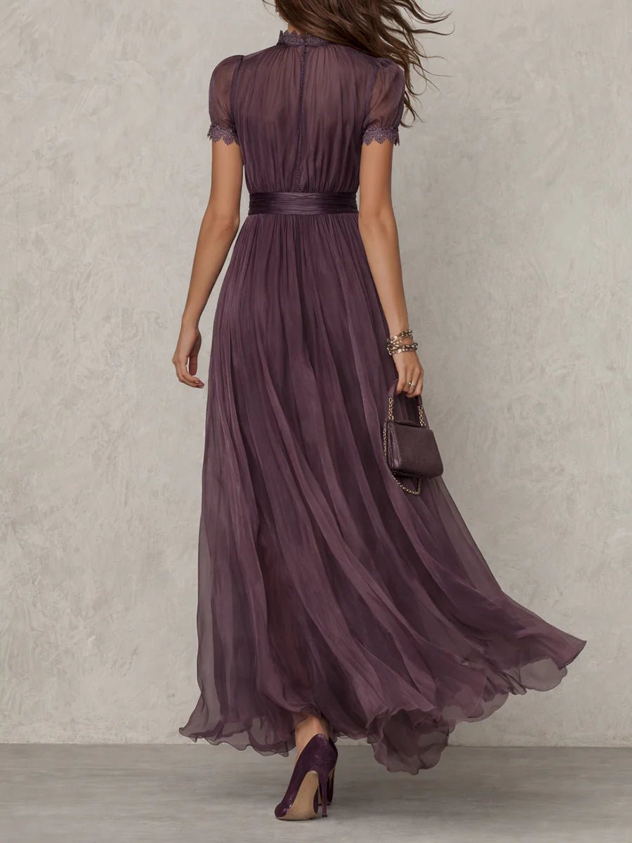 Elegancka sukienka maxi koronkowa damska - Thea Detail