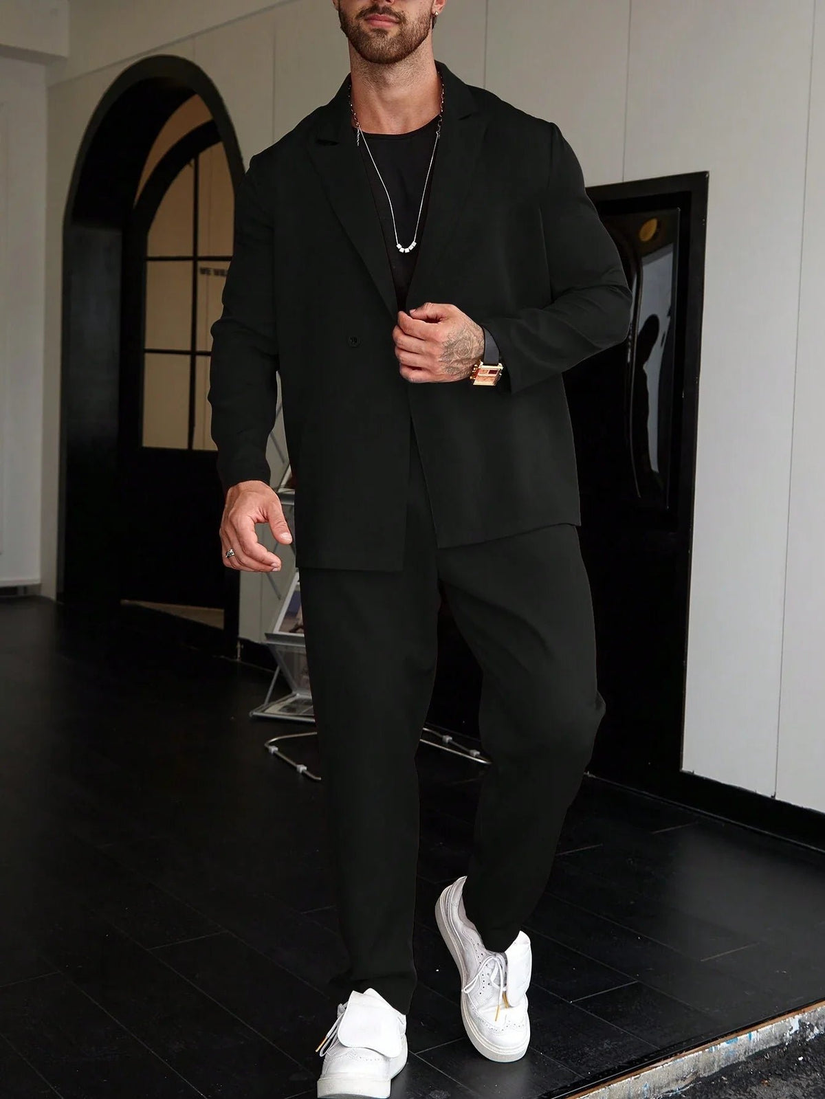Elegancki garnitur biznesowy slim fit męski - Stefan View 11