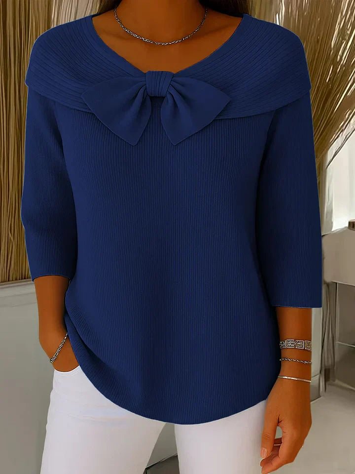 Elegancki sweter damski z kokardą - Vera Back