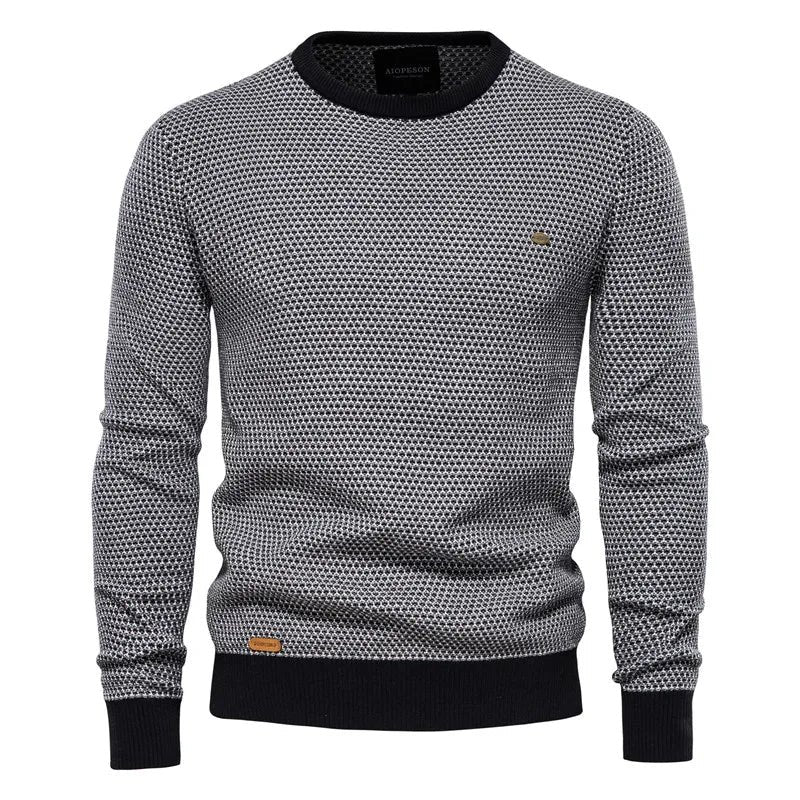 Geometryczny sweter bluza męska - Silas Front