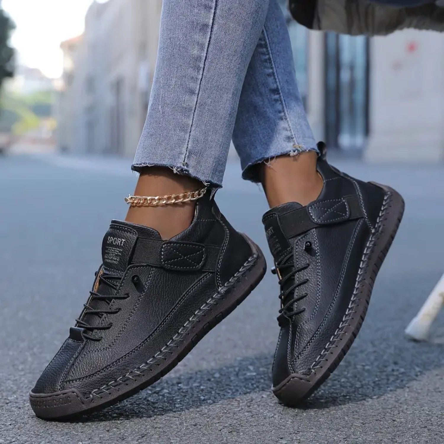 Komfortowe buty ortopedyczne damskie z paskiem - Gemma View 15