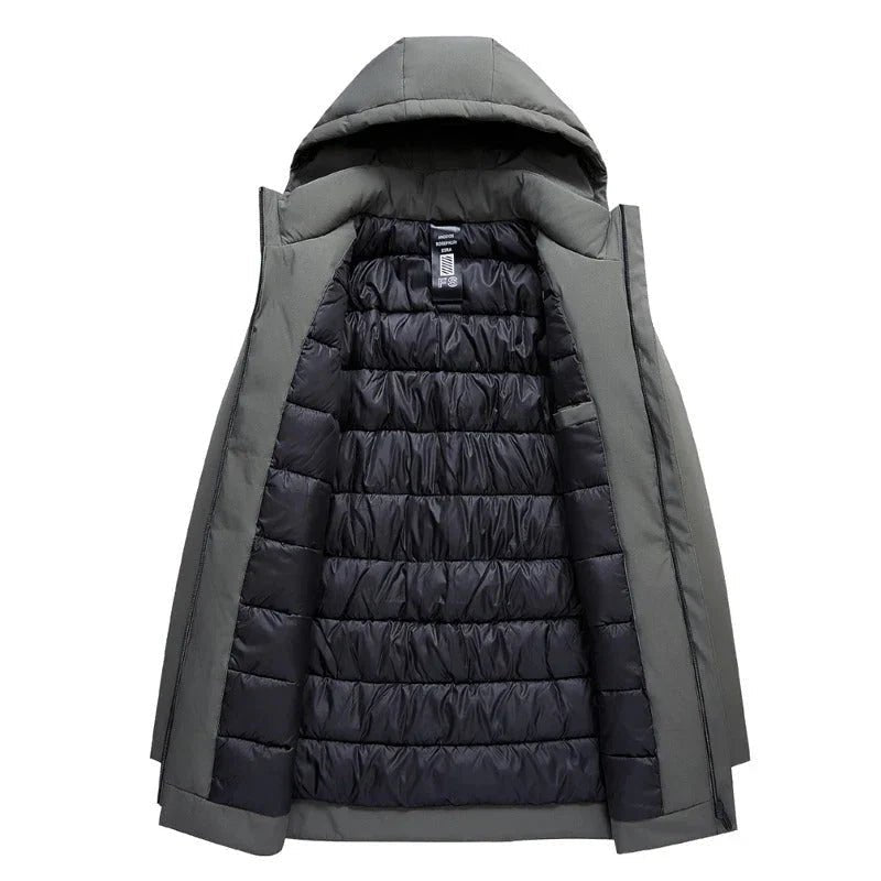 Lekka kurtka zimowa parka męska z kapturem - Hayes Back