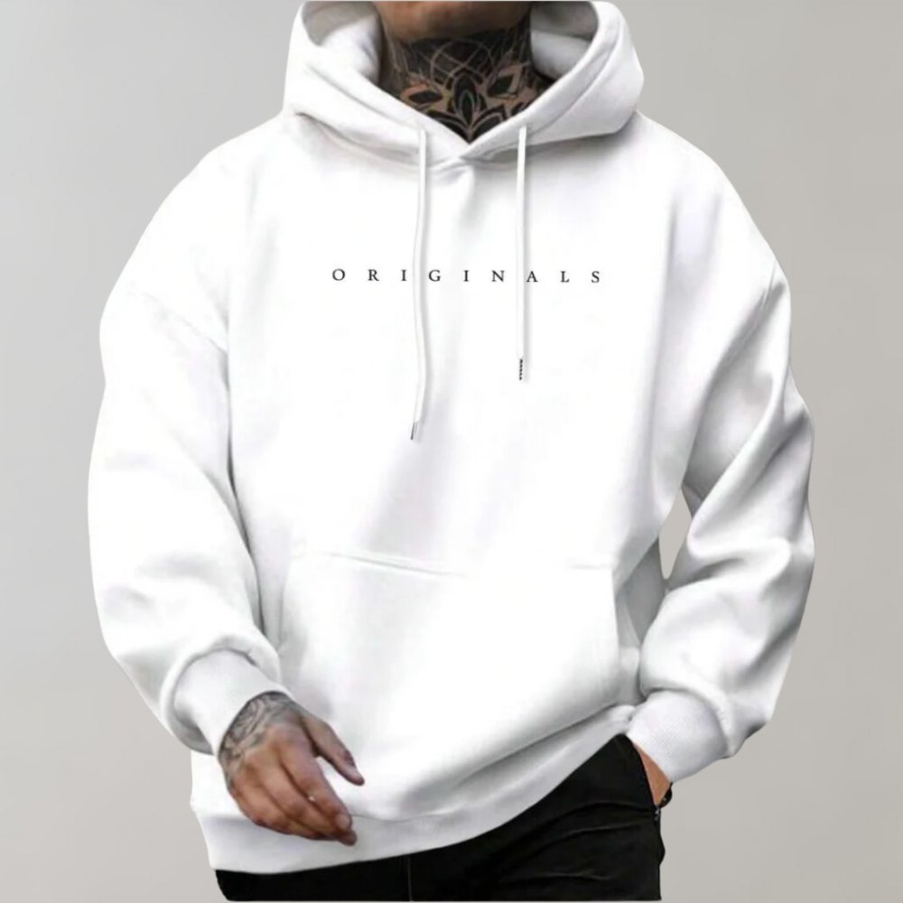 Streetwearowa bluza zimowa męska z kapturem - Cole Front