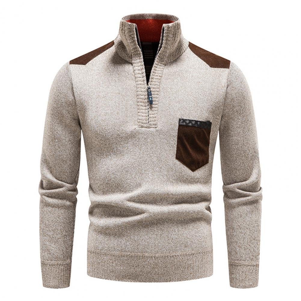Sweter męski z półgolfem na zamek - Felix Back