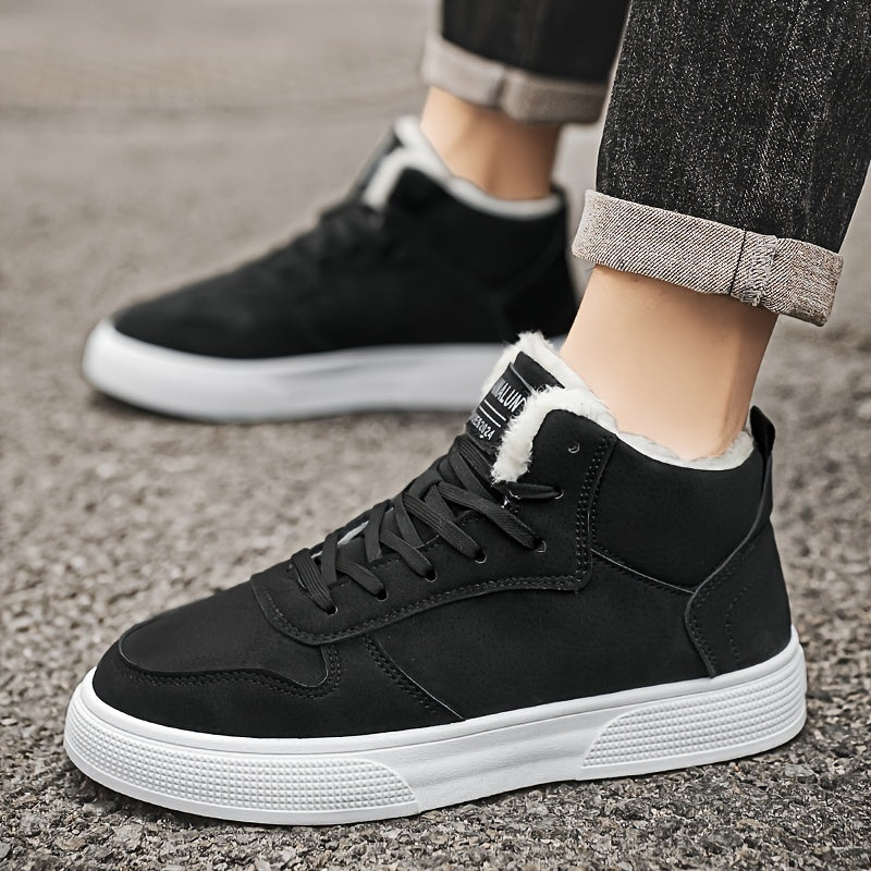 Buty Męskie Zimowe Wysokie Sneakersy Ocieplane Sznurowane | Na Co Dzień