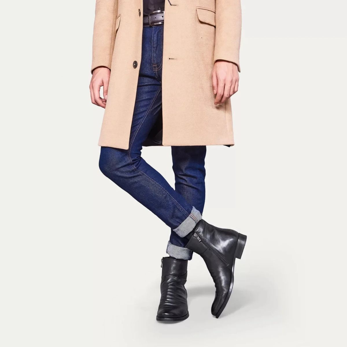 Męskie Buty Zimowe Chelsea Z Zamkiem | Eleganckie