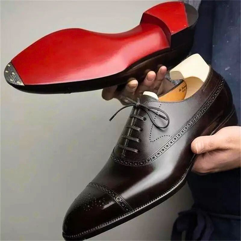 Eleganckie buty Oxford męskie sznurowane