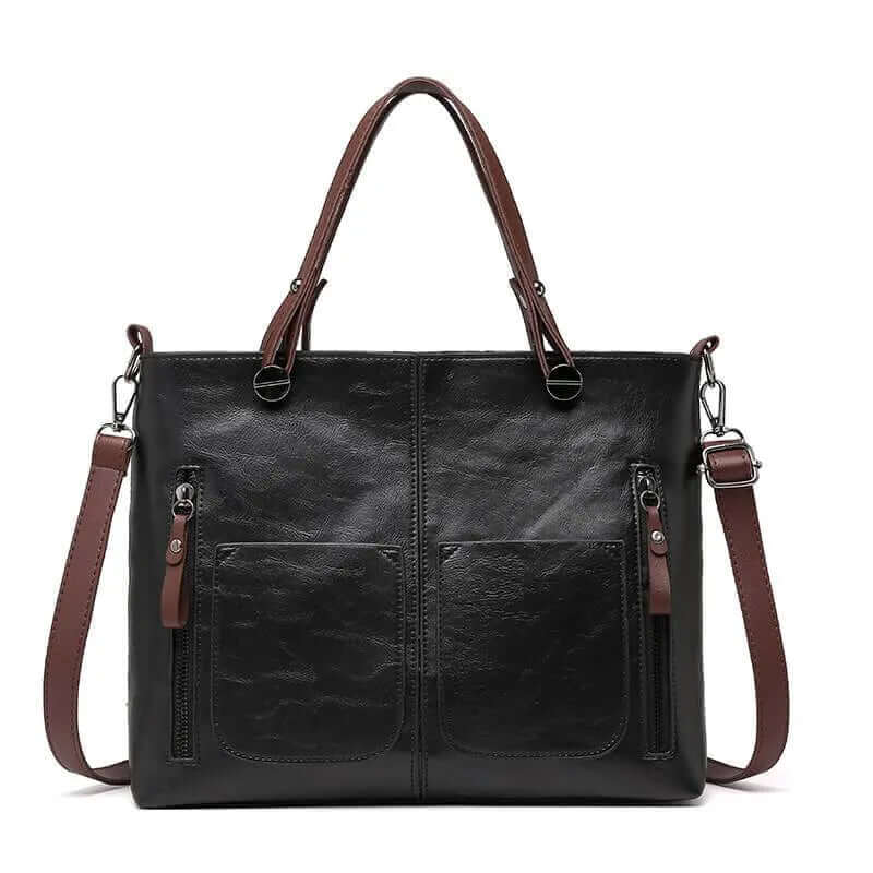 Torebka Damska Shopper Na Ramię i Crossbody Z Kieszeniami Na Zamek | Pojemna Do Pracy
