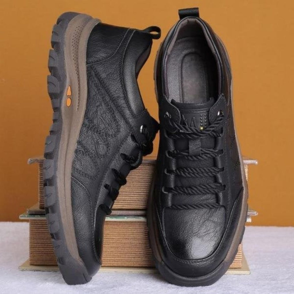 Buty Męskie Skórzane Sznurowane