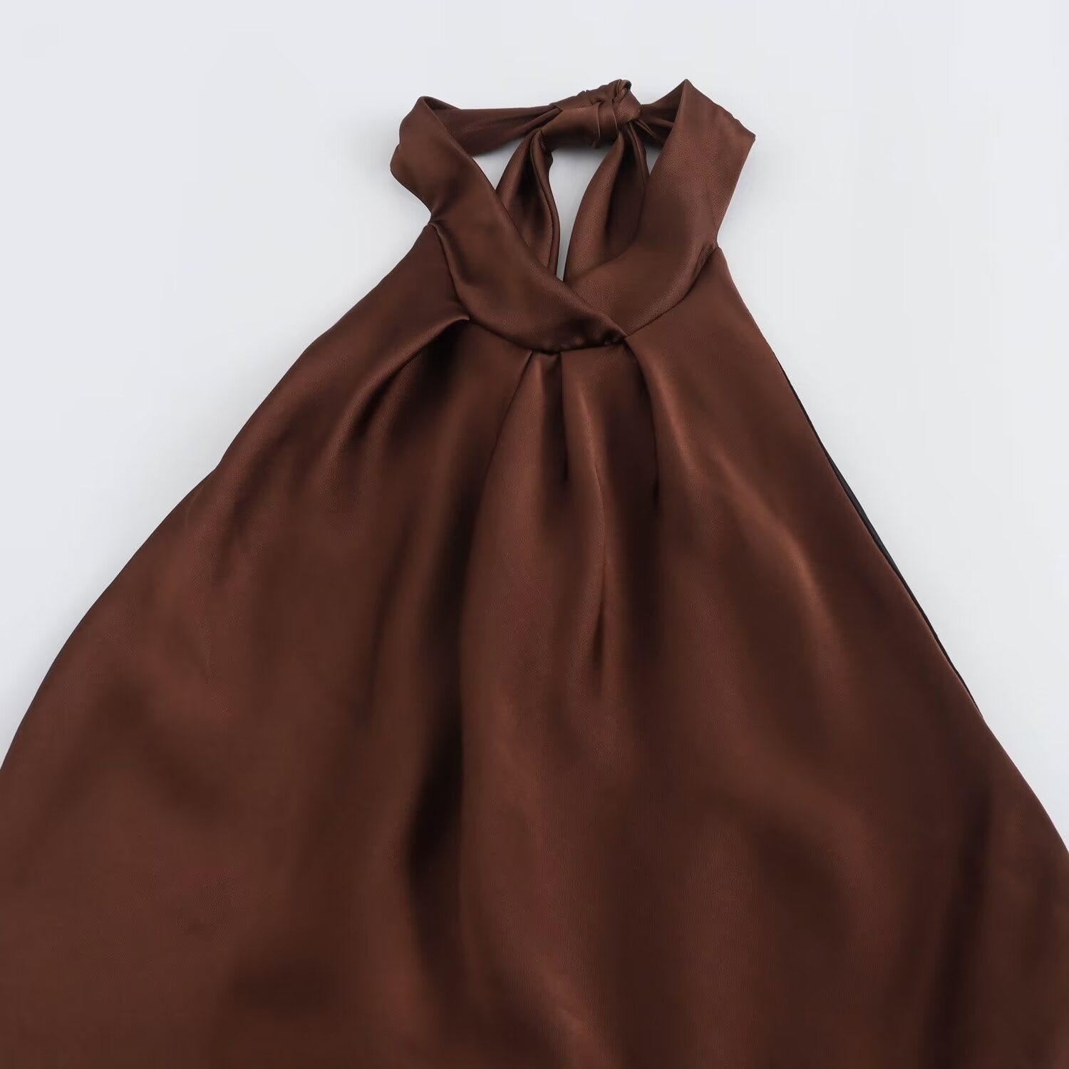 Damska Sukienka Maxi Halter Bez Pleców