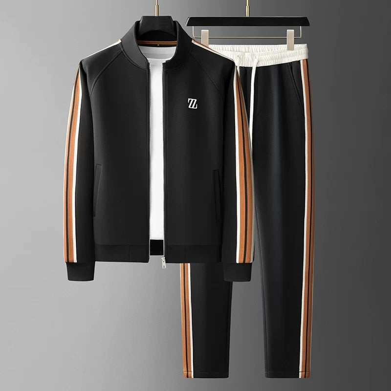 Dres Męski Dwuczęściowy W Paski Bluza I Spodnie