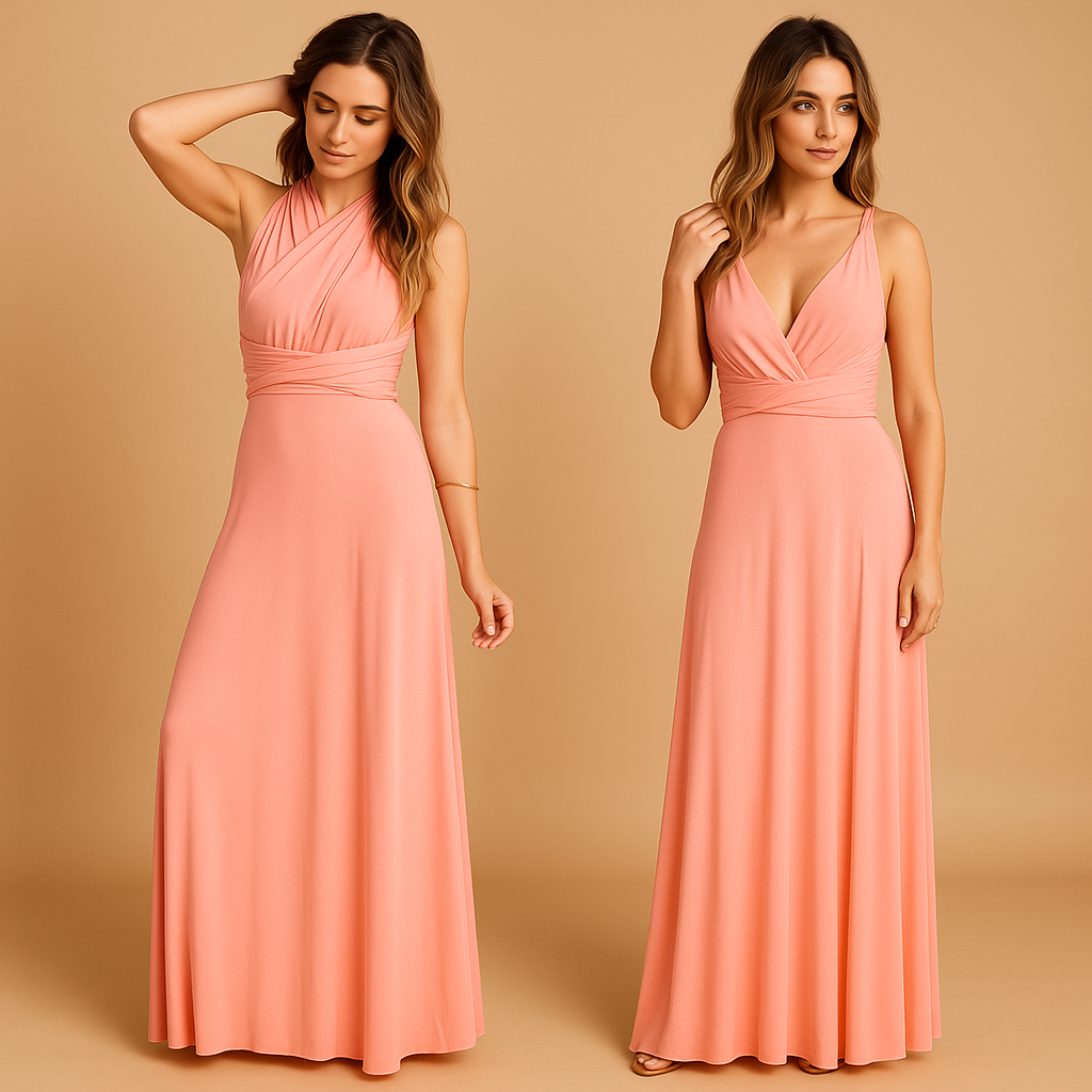 Elegancka Sukienka maxi damska halter z rozcięciem