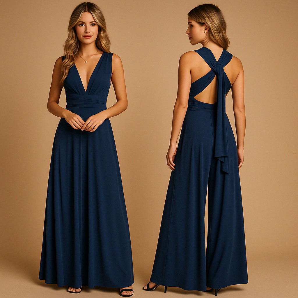 Elegancka Sukienka maxi damska halter z rozcięciem