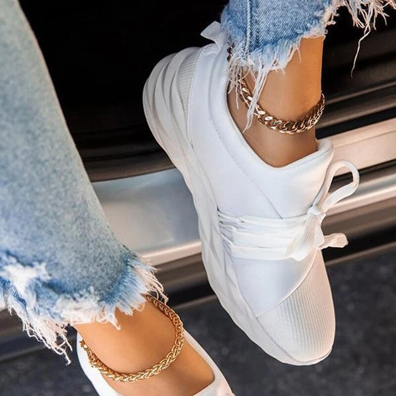 Sneakersy ortopedyczne damskie wsuwane z paskami