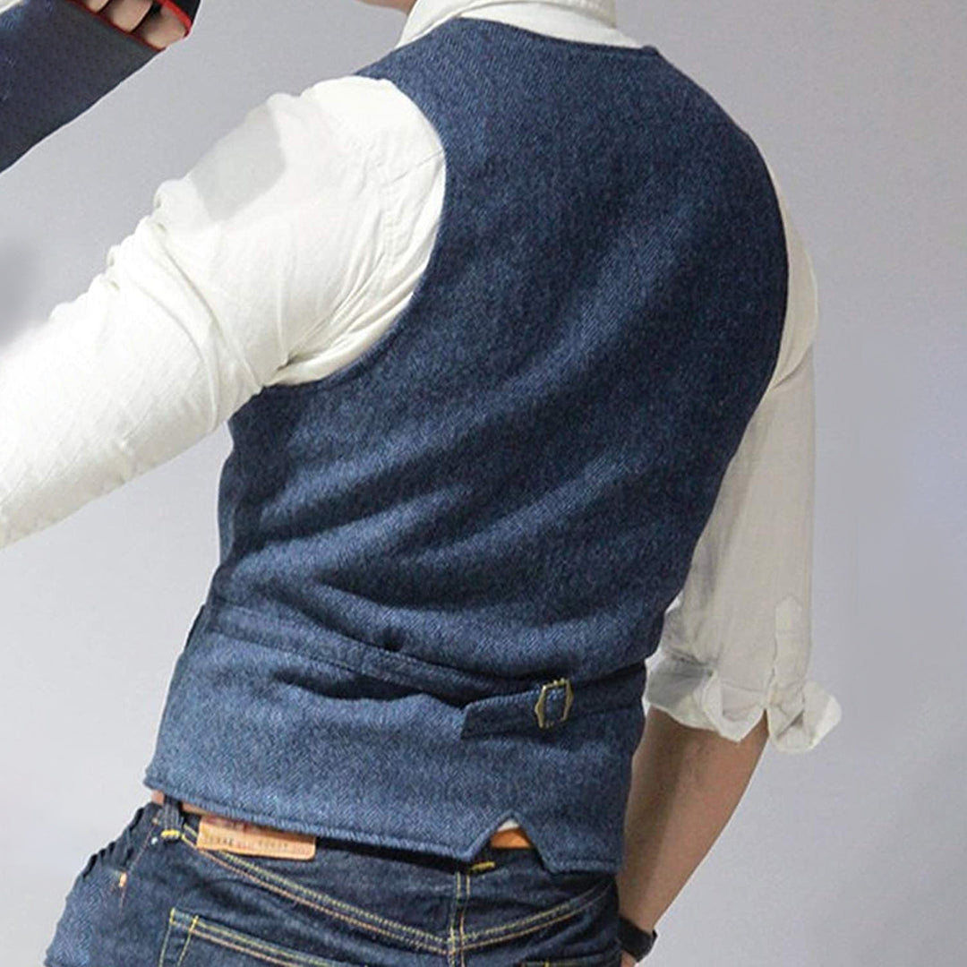 Kamizelka męska elegancka na guziki