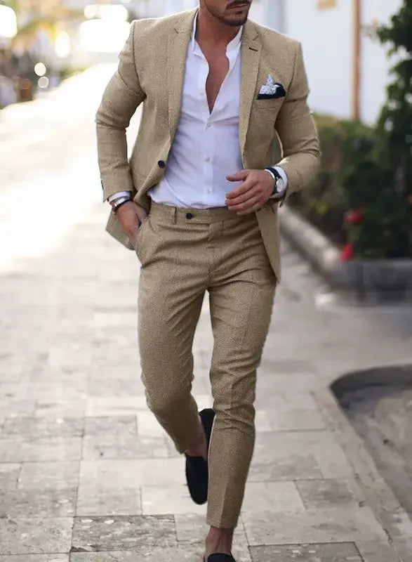 Garnitur męski dwuczęściowy slim fit
