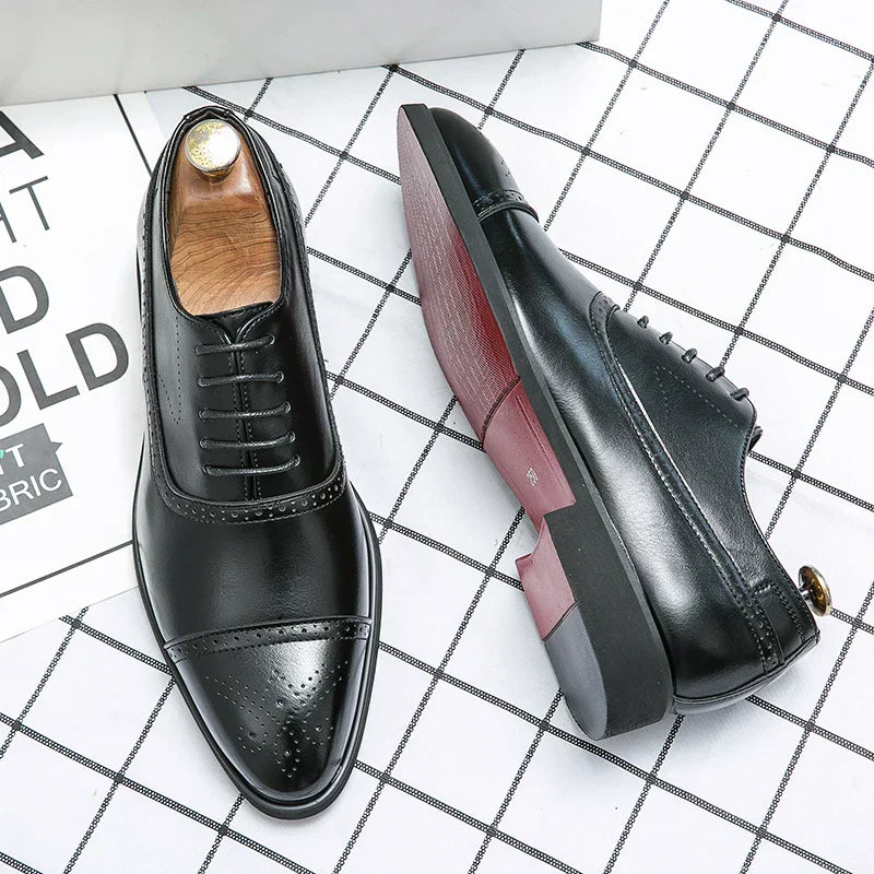 Eleganckie buty Oxford męskie sznurowane