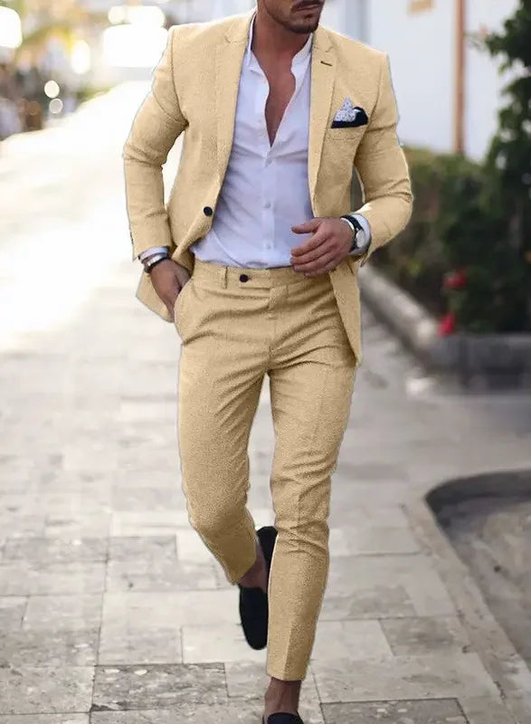 Garnitur męski dwuczęściowy slim fit