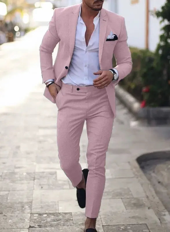 Garnitur męski dwuczęściowy slim fit