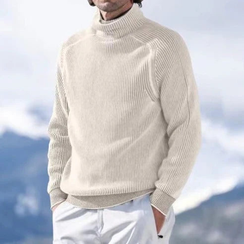 Sweter Męski Golf Długi Rękaw | Klasyczny Na Co Dzień i Do Pracy