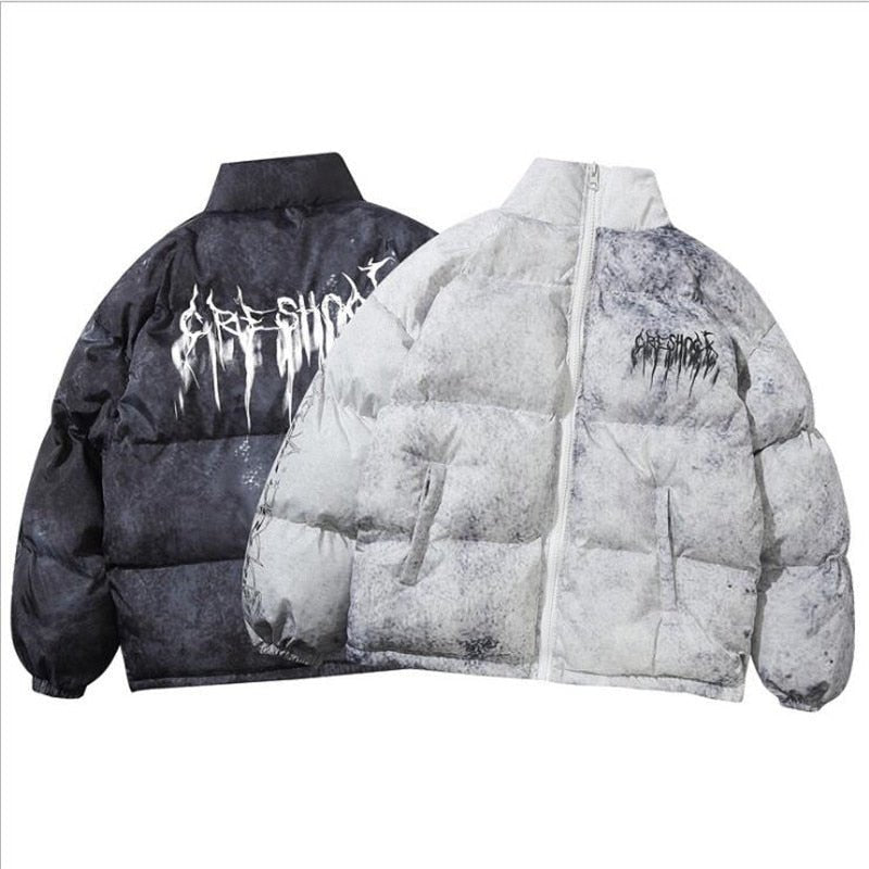 Dwustronna zimowa kurtka puchowa streetwear męska - Silas Hero