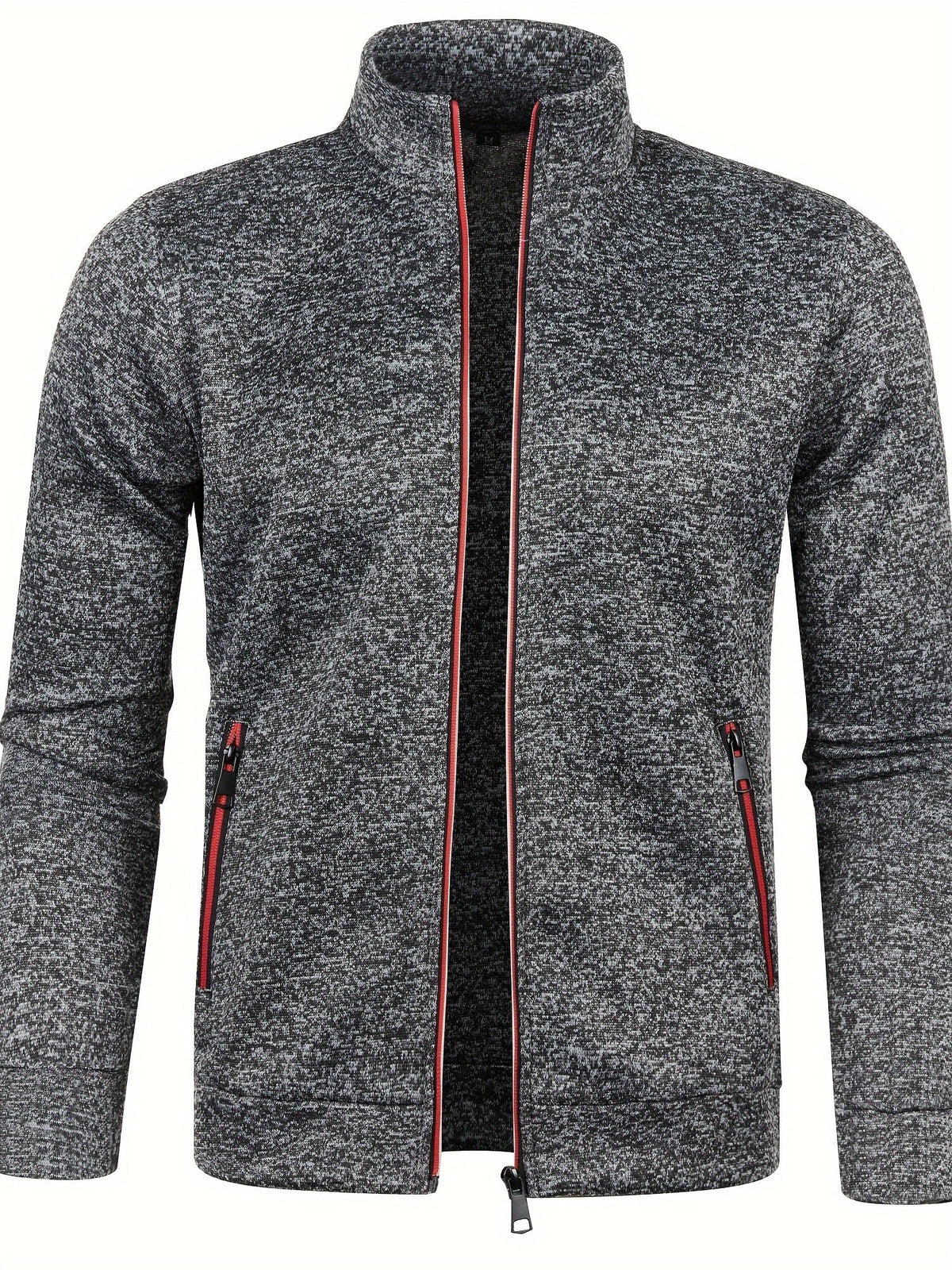 Elegancka bluza zimowa męska ze stójką i zamkiem - Kurt Close Up