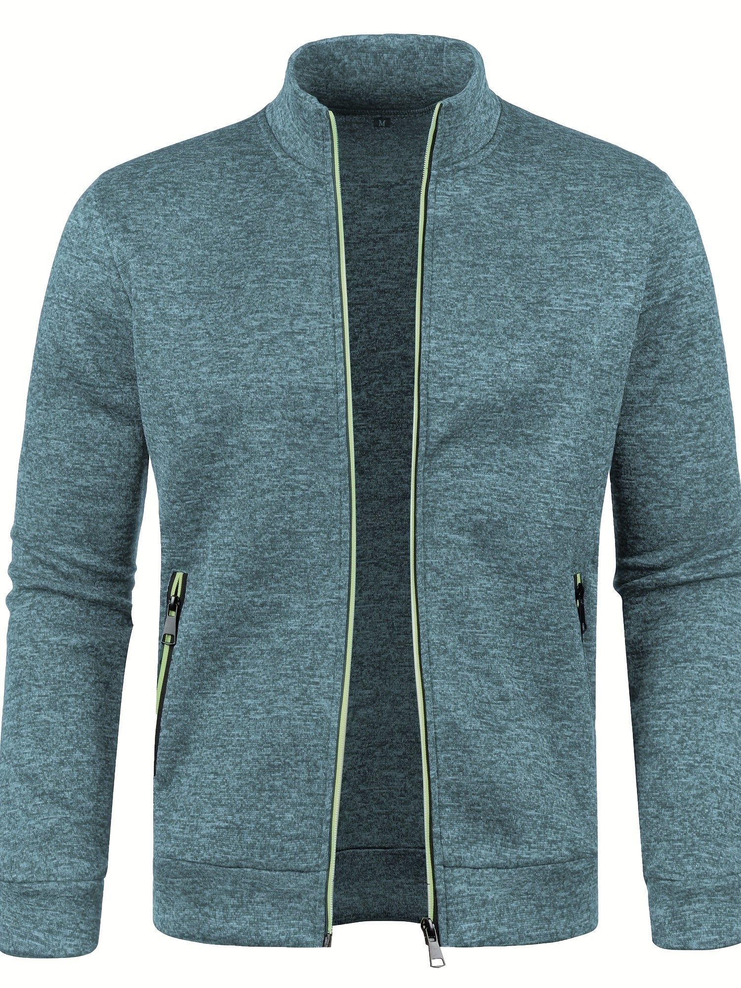 Elegancka bluza zimowa męska ze stójką i zamkiem - Kurt Side