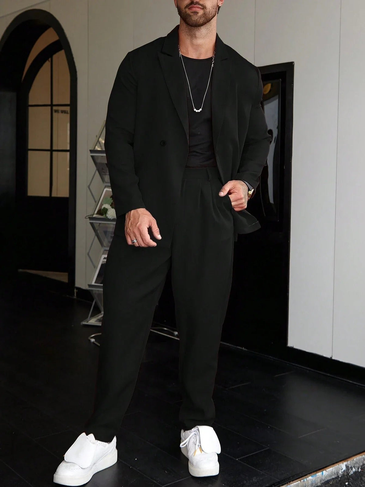 Elegancki garnitur biznesowy slim fit męski - Stefan Alternate