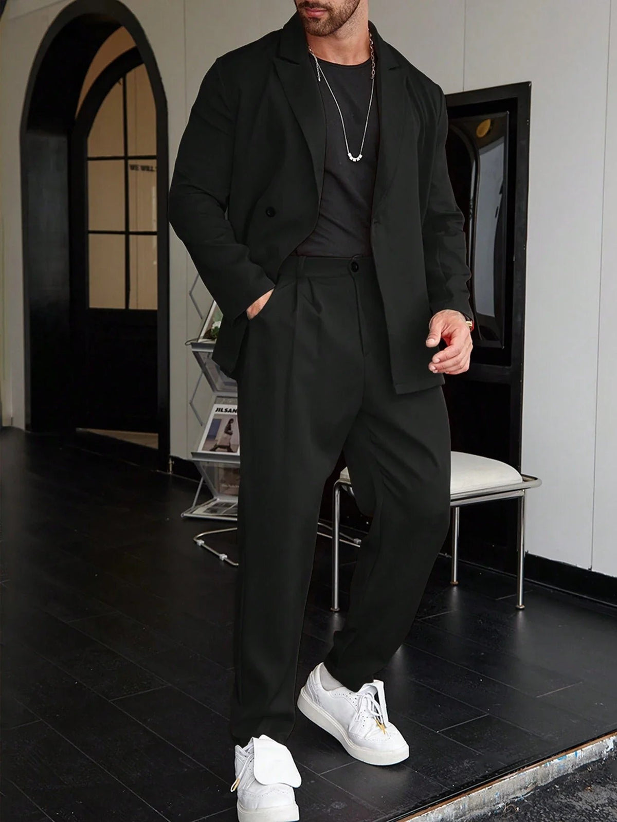 Elegancki garnitur biznesowy slim fit męski - Stefan Hero