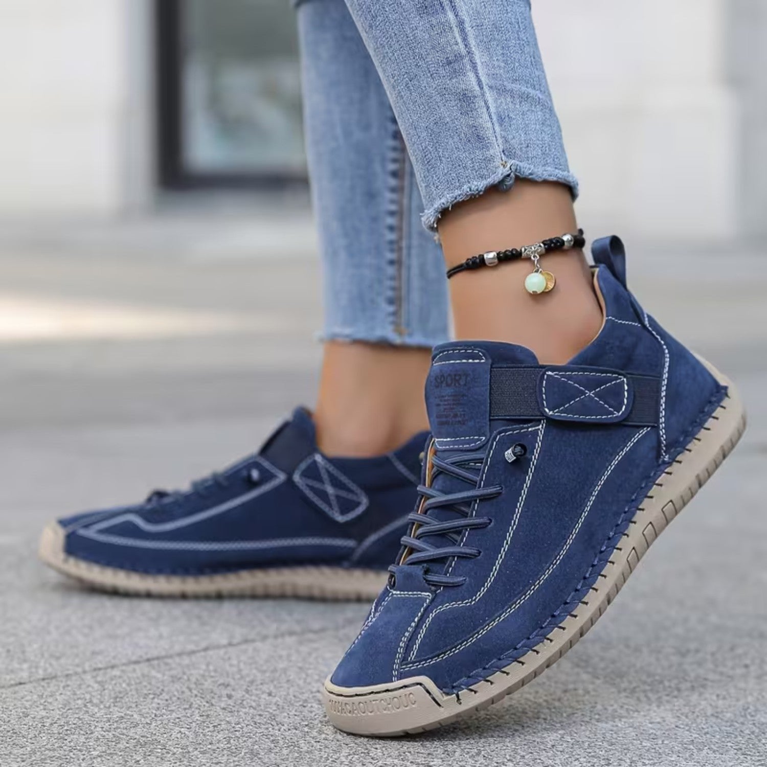 Komfortowe buty ortopedyczne damskie z paskiem - Gemma View 25