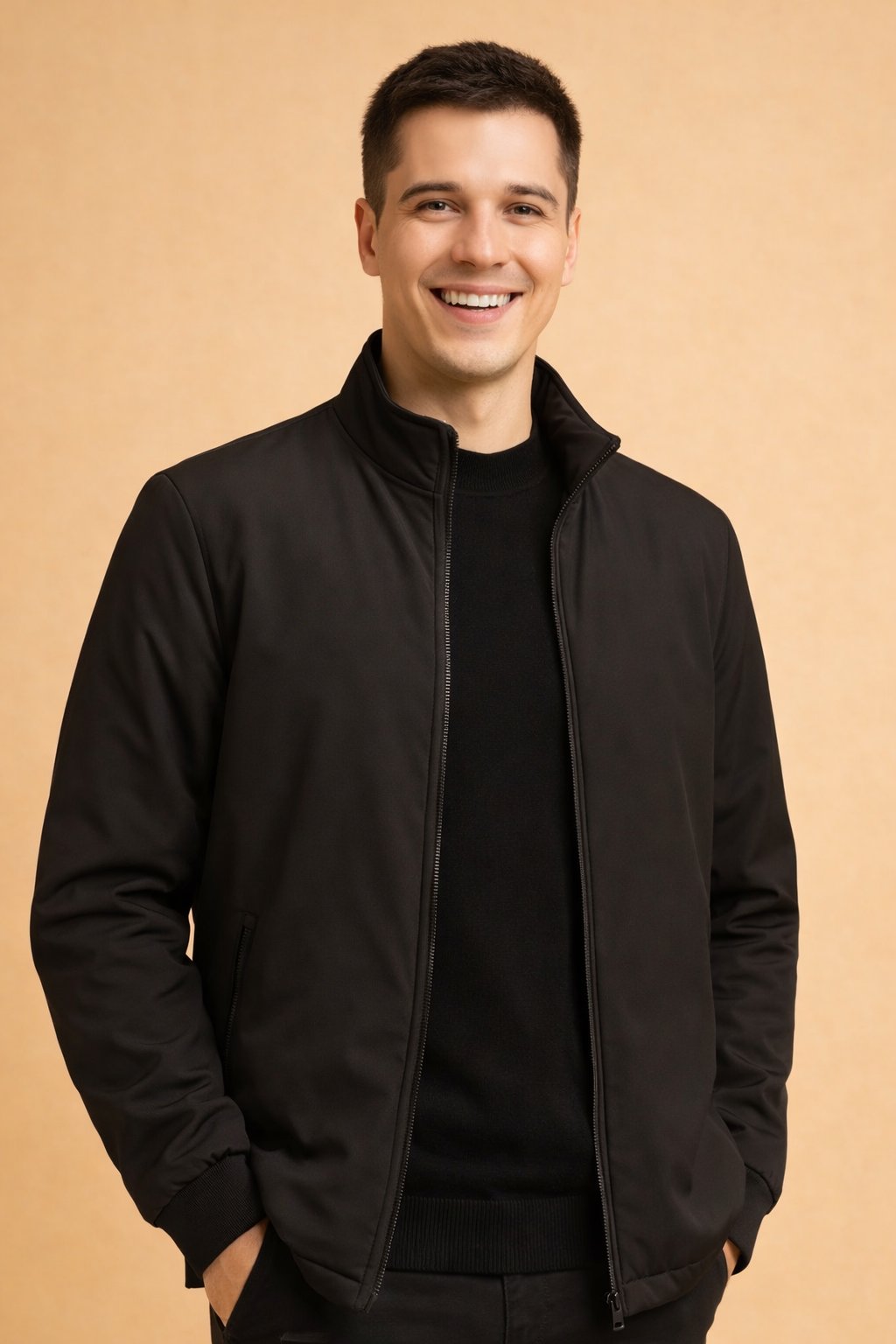 Nowoczesna kurtka bomber męska ze stójką - Anton Hero