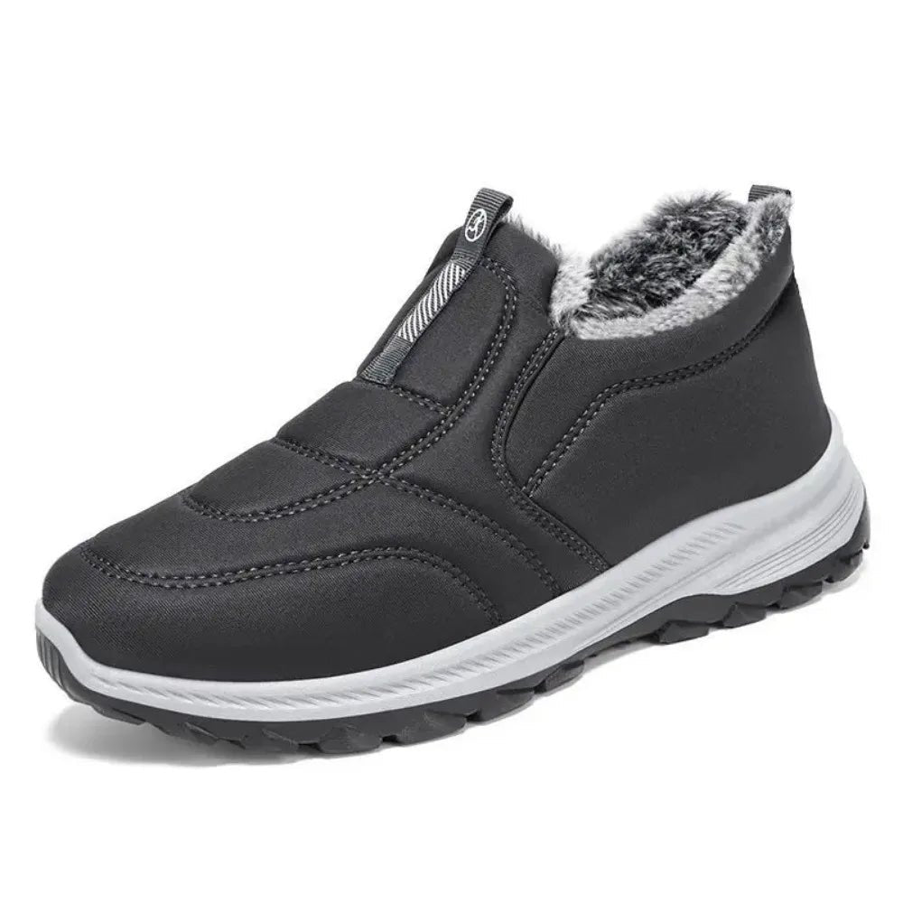 Wodoodporne wsuwane buty zimowe damskie z futerkiem - Nora Front