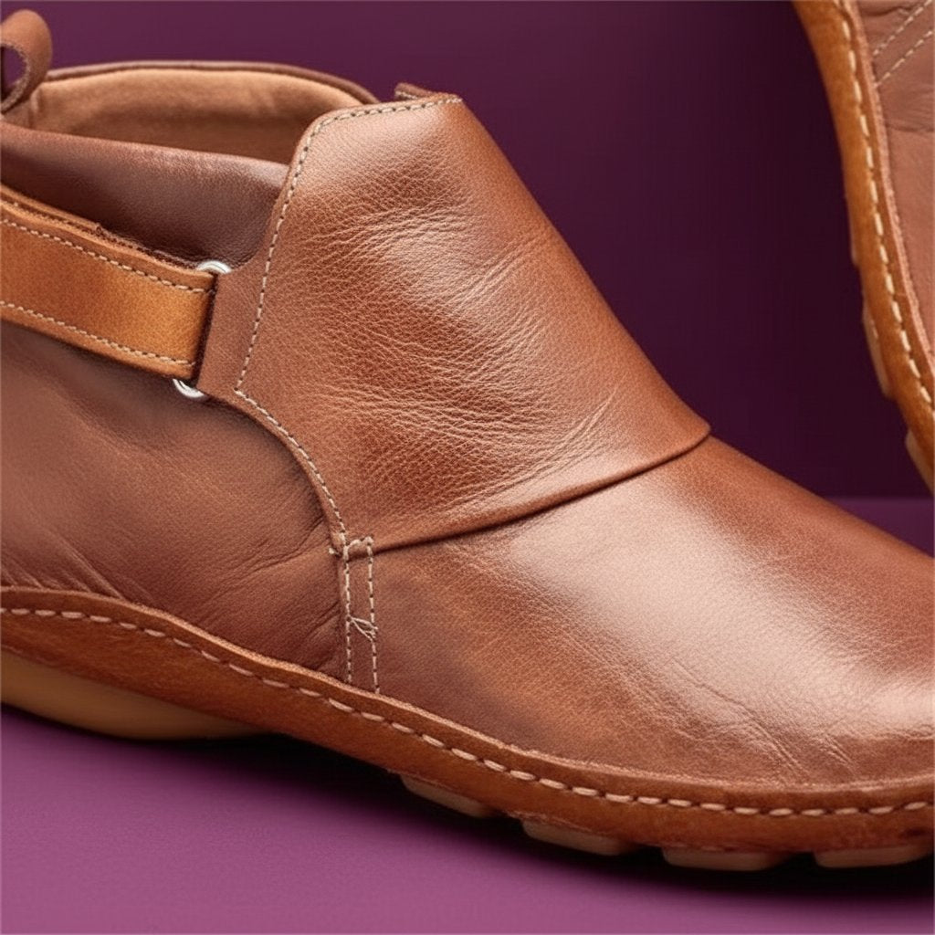 Wygodne ortopedyczne buty damskie z paskiem - Iris Detail
