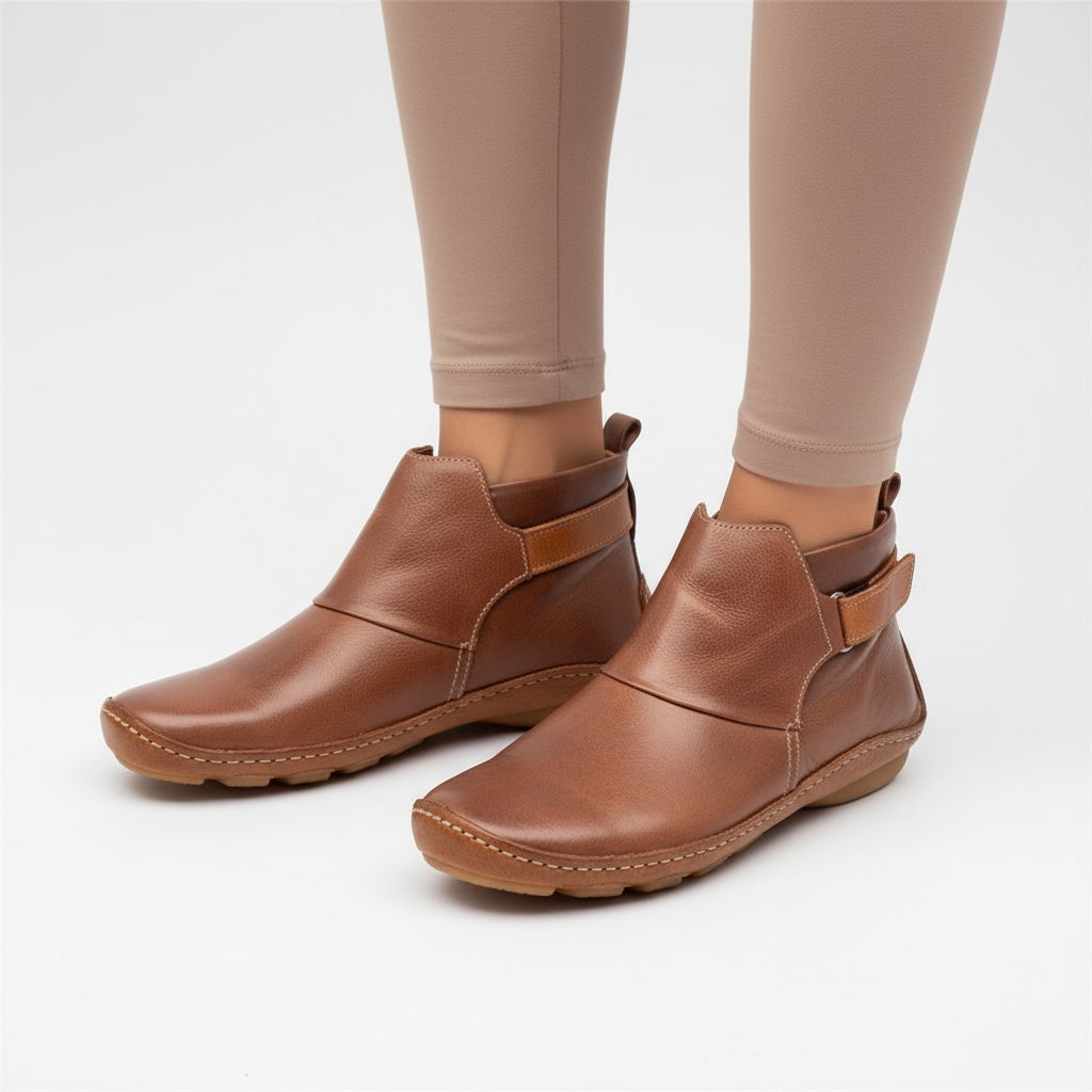 Wygodne ortopedyczne buty damskie z paskiem - Iris Front