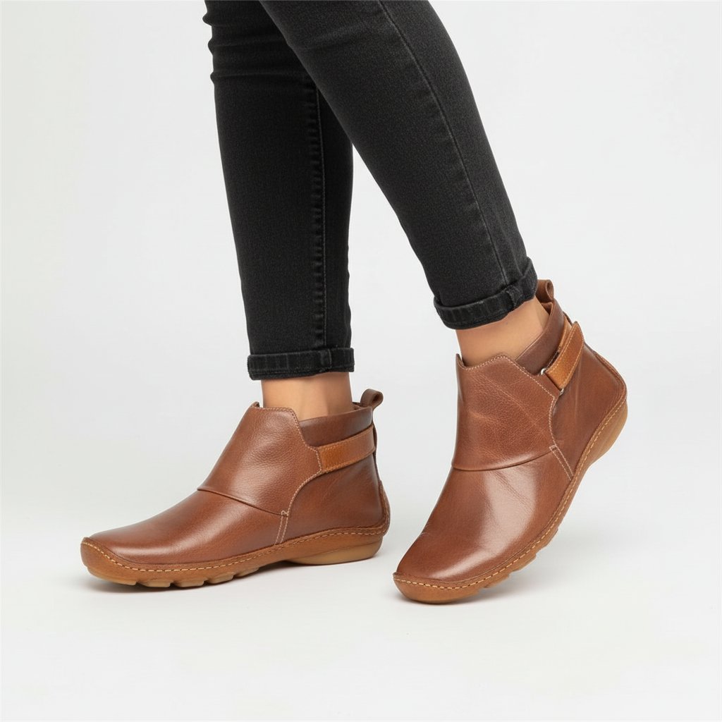 Wygodne ortopedyczne buty damskie z paskiem - Iris Side